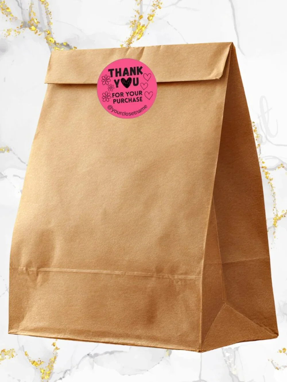 100 Thank you Stickers Thermal 2